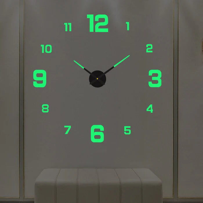 Wall Clock | Slim Modern Design | Metal & Glass | Silent Quartz Movement