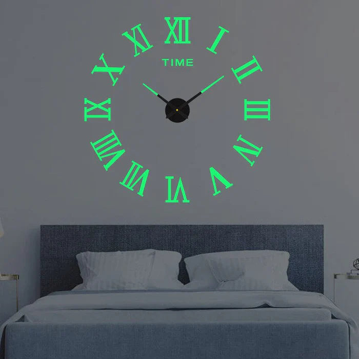Wall Clock for Home | Minimalist Modern Design | Metal & Glass | Silent Quartz Movement