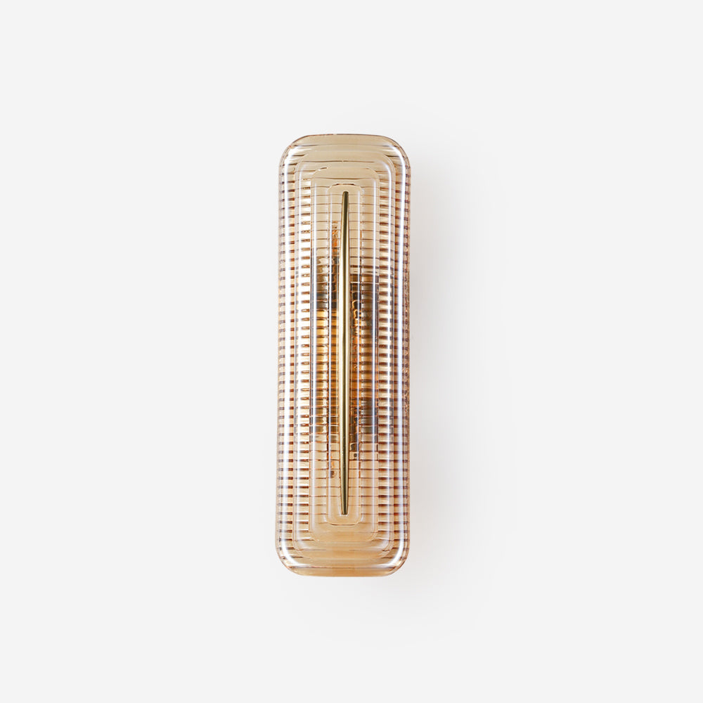 Wall Lamp | Geometric Textured Linear Design | Dimmable Hardwired | Ambient Accent Light