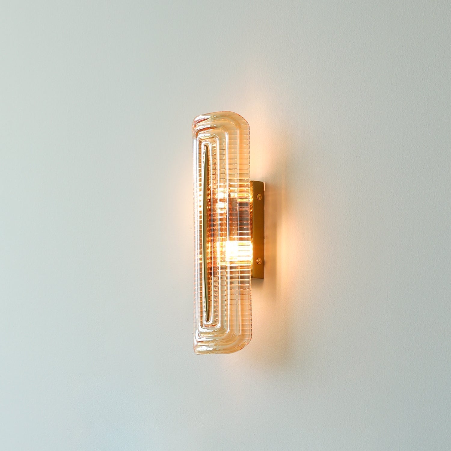 Wall Lamp | Geometric Textured Linear Design | Dimmable Hardwired | Ambient Accent Light