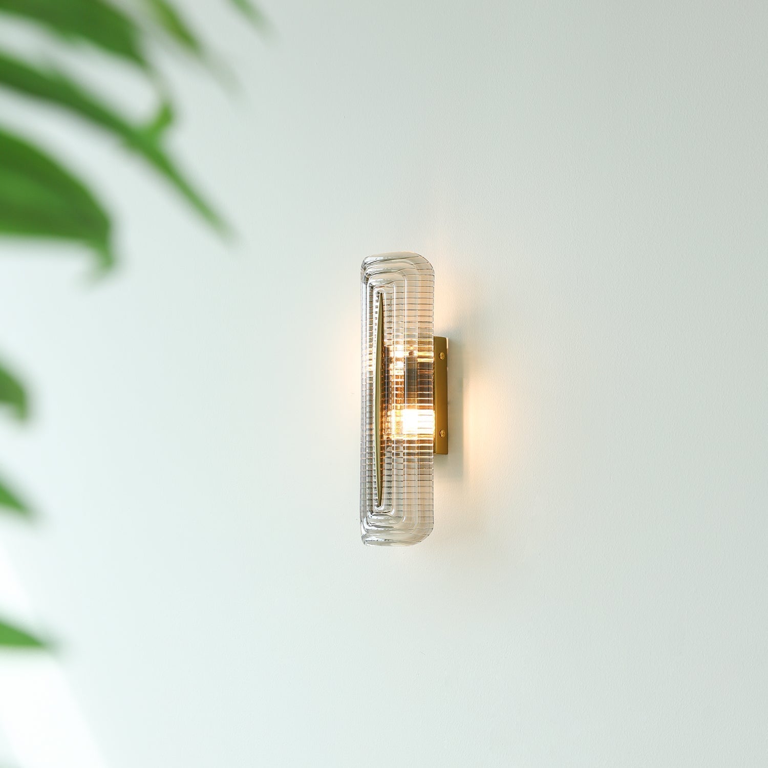 Wall Lamp | Geometric Textured Linear Design | Dimmable Hardwired | Ambient Accent Light