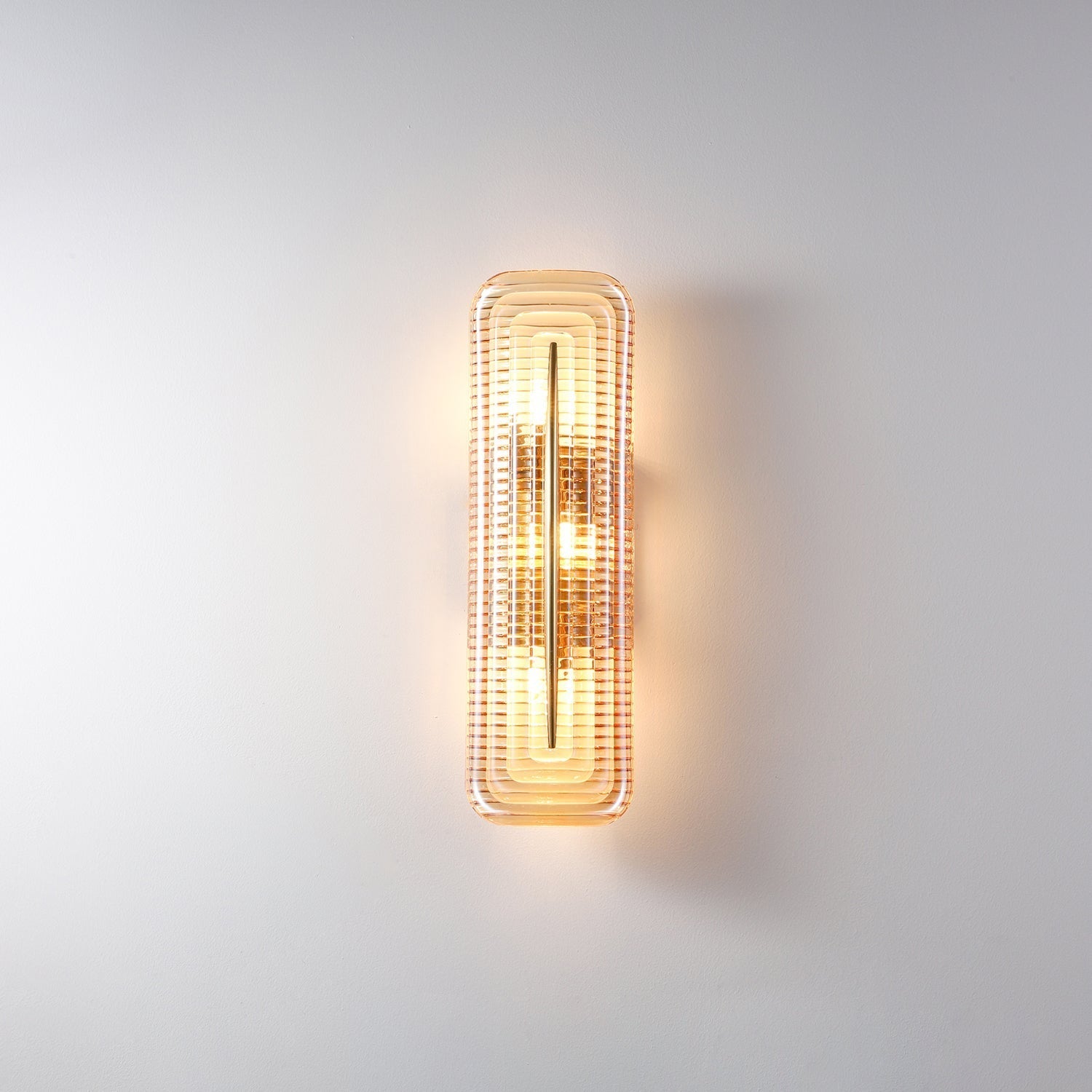 Wall Lamp | Geometric Textured Linear Design | Dimmable Hardwired | Ambient Accent Light