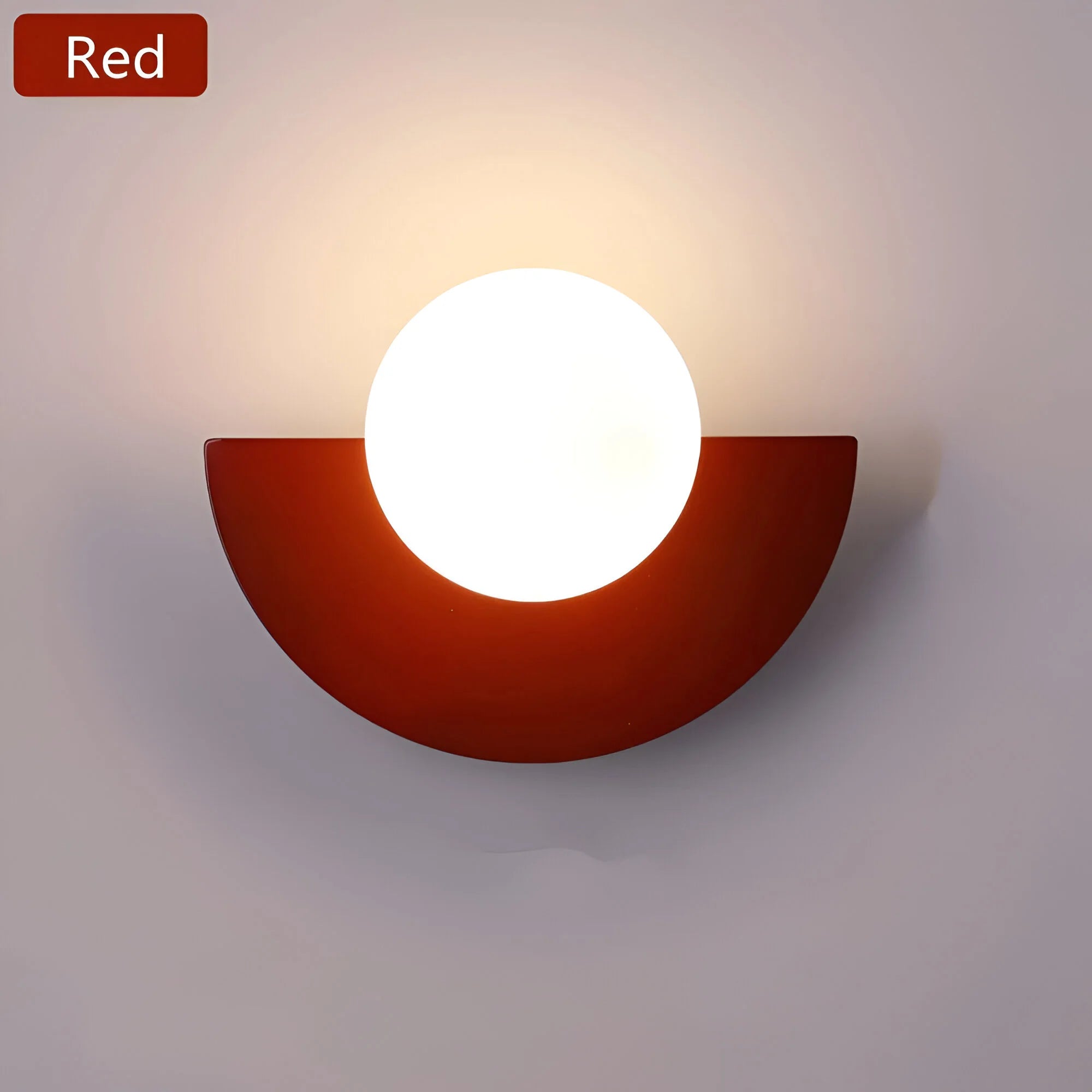 Wall Light | Modern Semicircle Design | 6 Color Options & Dual Warm/White LED | Energy-Saving