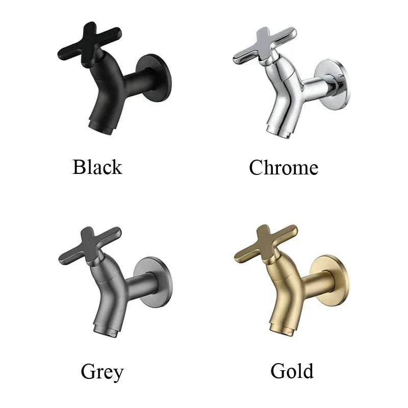 Wall-Mounted Cold Water Faucet | Ergonomic Single Lever | Solid Brass Construction | Compact Design