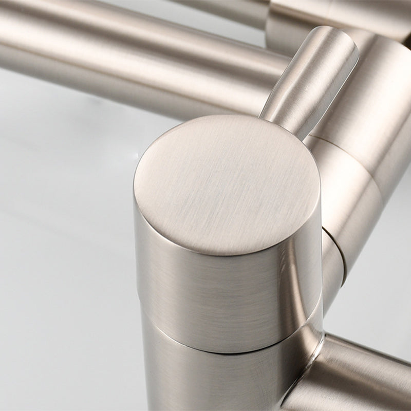 Wall-Mounted Pot Filler Faucet | Low-Profile Swivel Spout | Single-Handle Copper | 19.5 in Reach