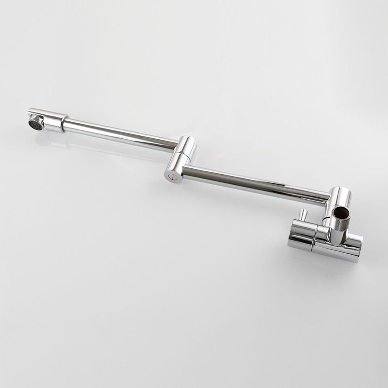 Wall-Mounted Pot Filler Faucet | Low-Profile Swivel Spout | Single-Handle Copper | 19.5 in Reach