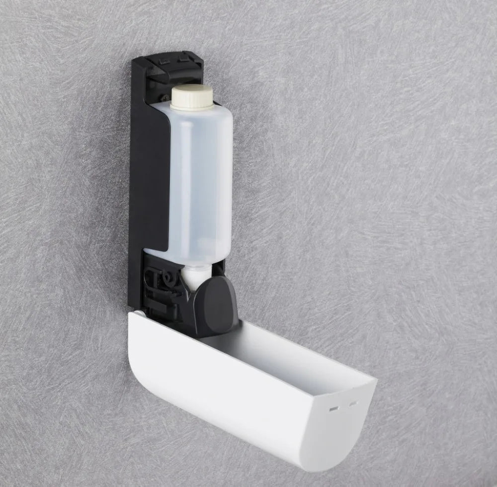 Wall-Mounted Shower Dispenser | 350ml Refillable Pump | Transparent Reservoir | Space-Saving