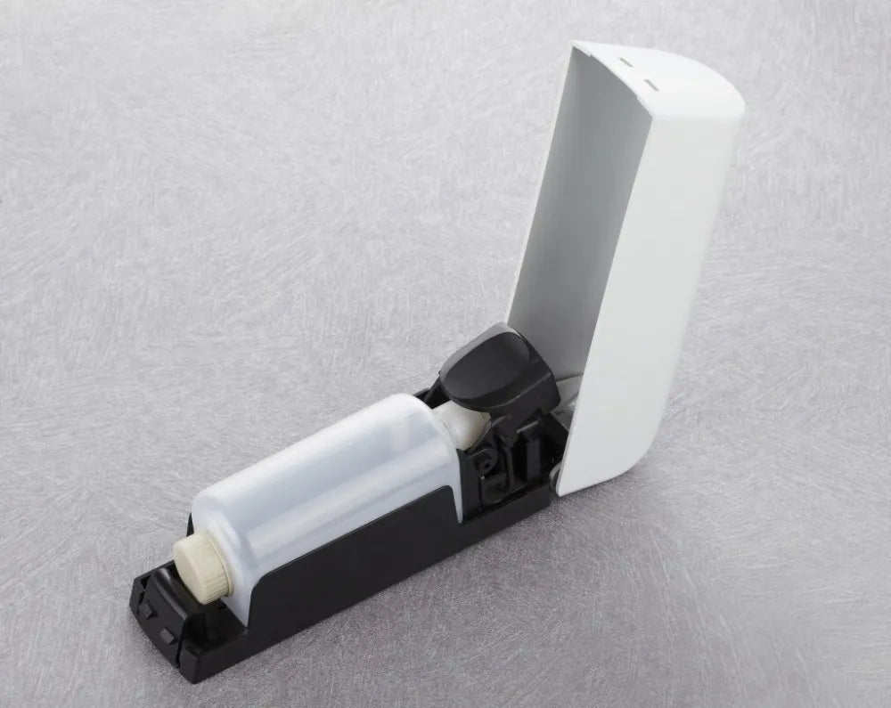 Wall-Mounted Shower Dispenser | 350ml Refillable Pump | Transparent Reservoir | Space-Saving