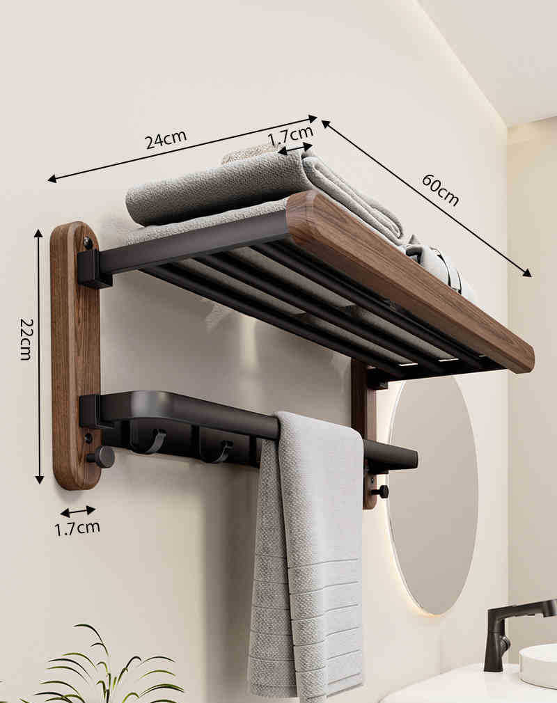 Wall-Mounted Towel Rack | Minimalist Matte Design | 50cm Stainless Steel | No-Drill Installation