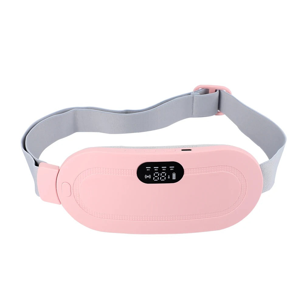 Wearable Heating Pad for Abdomen & Back | Heat & Vibration Massage | Rechargeable Wireless