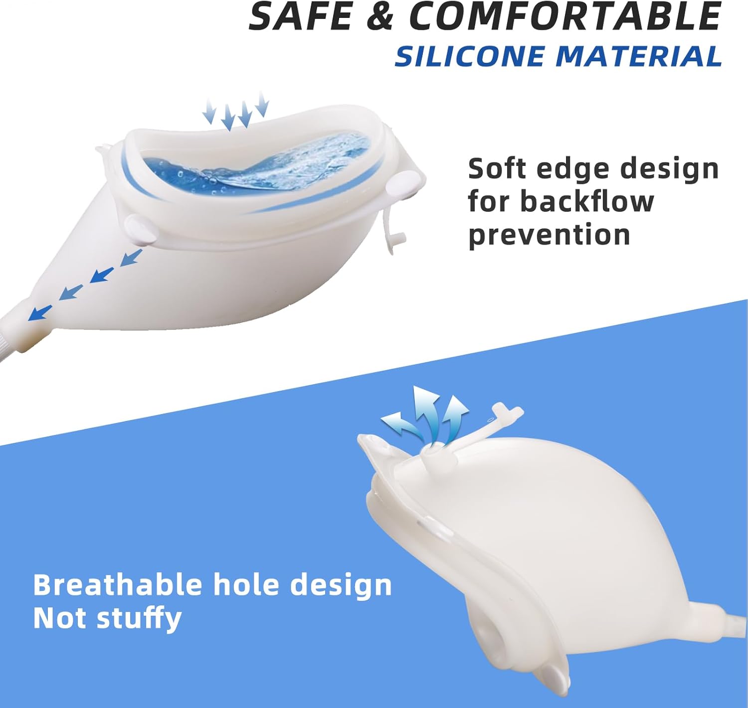 Wearable Urine Collector | Adjustable Waist & Leg Straps | Silicone Collector & 1000ml Bag