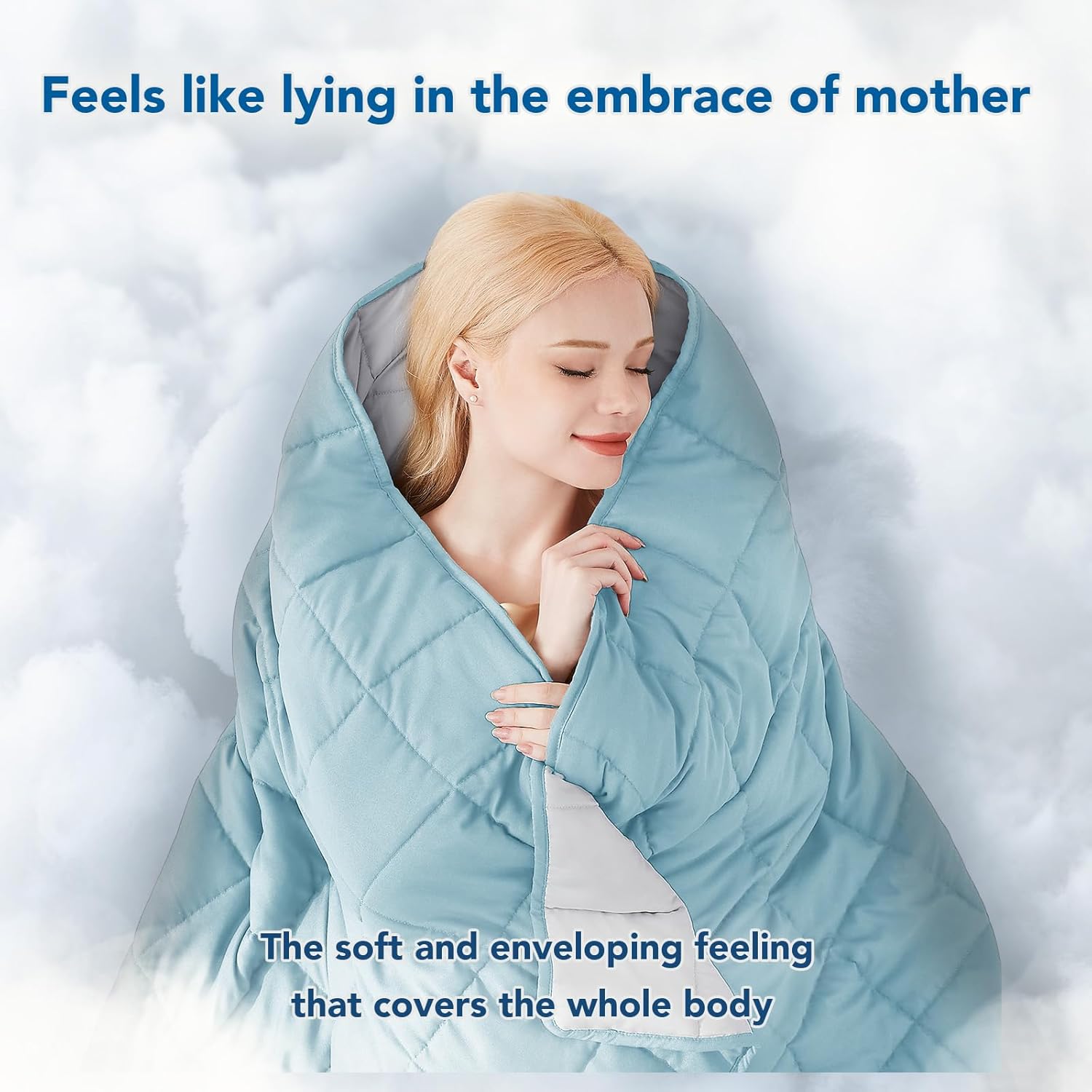 Weighted Blanket for Adults | Cooling Microfiber Breathable | Even Weight Distribution & Stress Relief