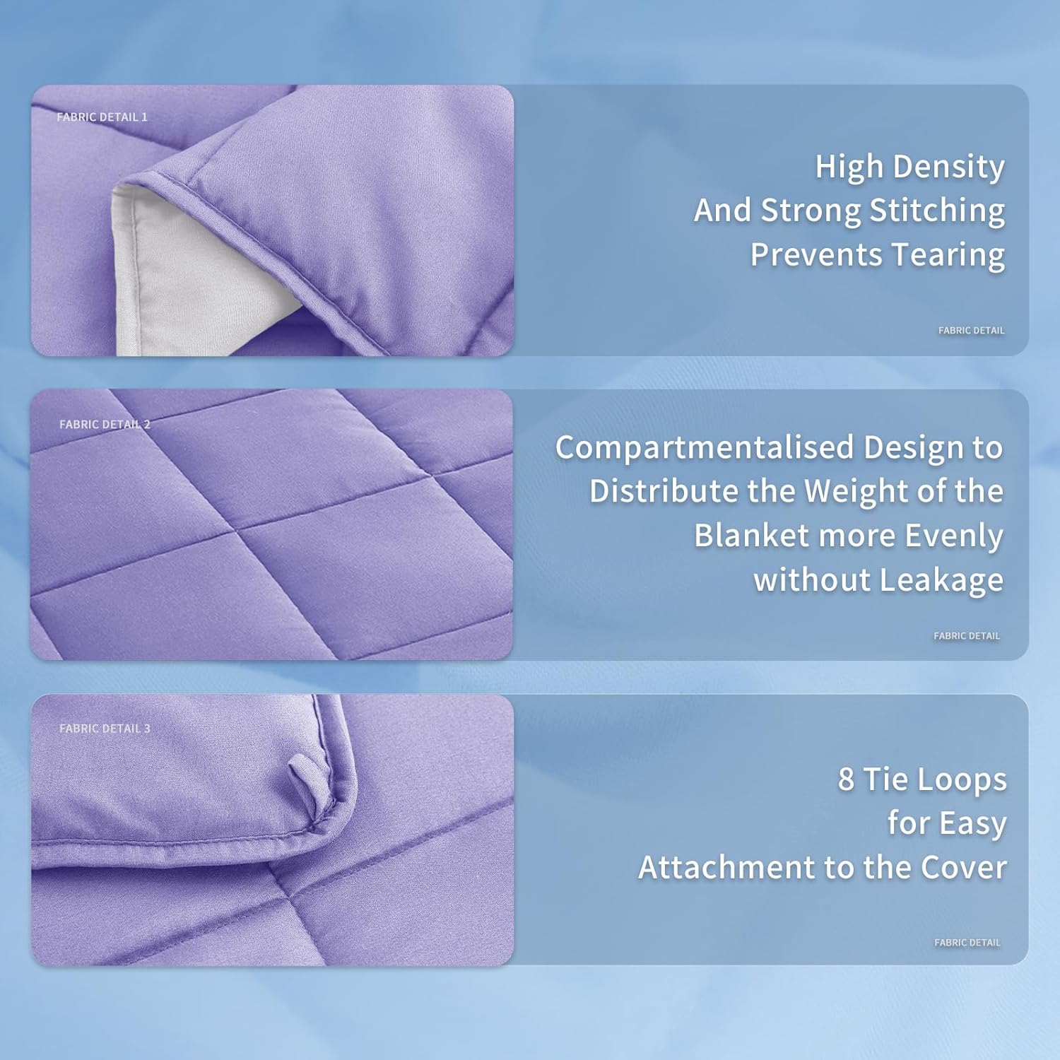 Weighted Blanket for Adults | Cooling Microfiber Breathable | Even Weight Distribution & Stress Relief