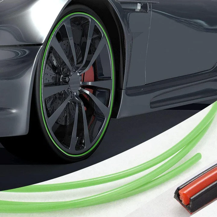 Wheel Rim Protector | 8m Rubber Protective Strip | Strong Adhesive & Universal Fit | Curb Guard