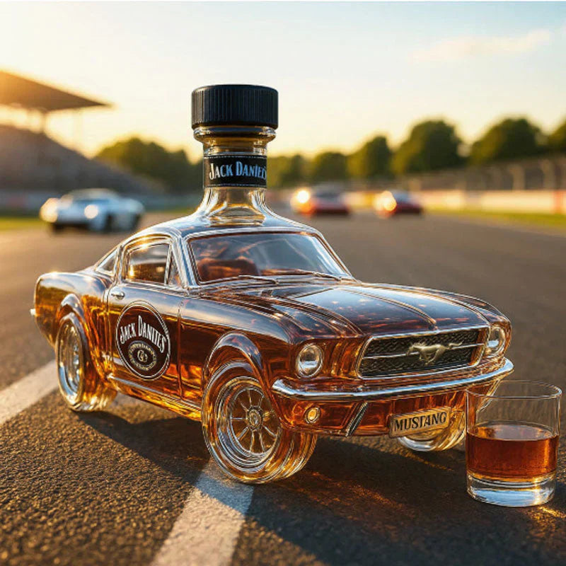 Whiskey Bottle | Car-Shaped Design | High-Quality Glass & 700 ml | Decorative Bar Accent