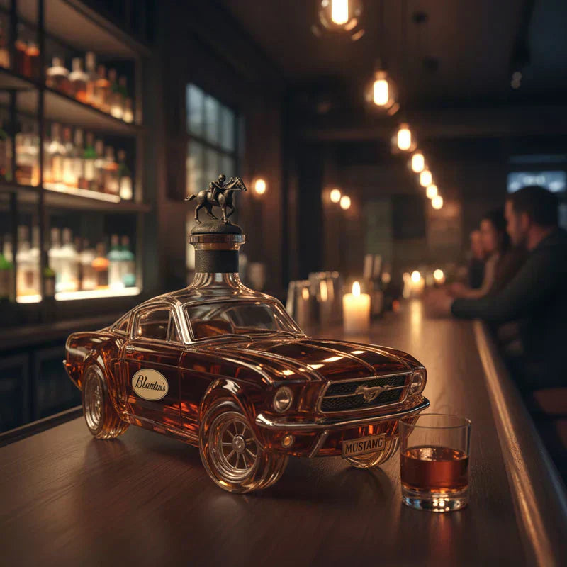 Whiskey Bottle | Car-Shaped Design | High-Quality Glass & 700 ml | Decorative Bar Accent