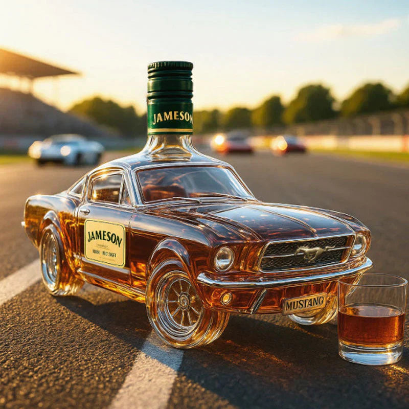 Whiskey Bottle | Car-Shaped Design | High-Quality Glass & 700 ml | Decorative Bar Accent