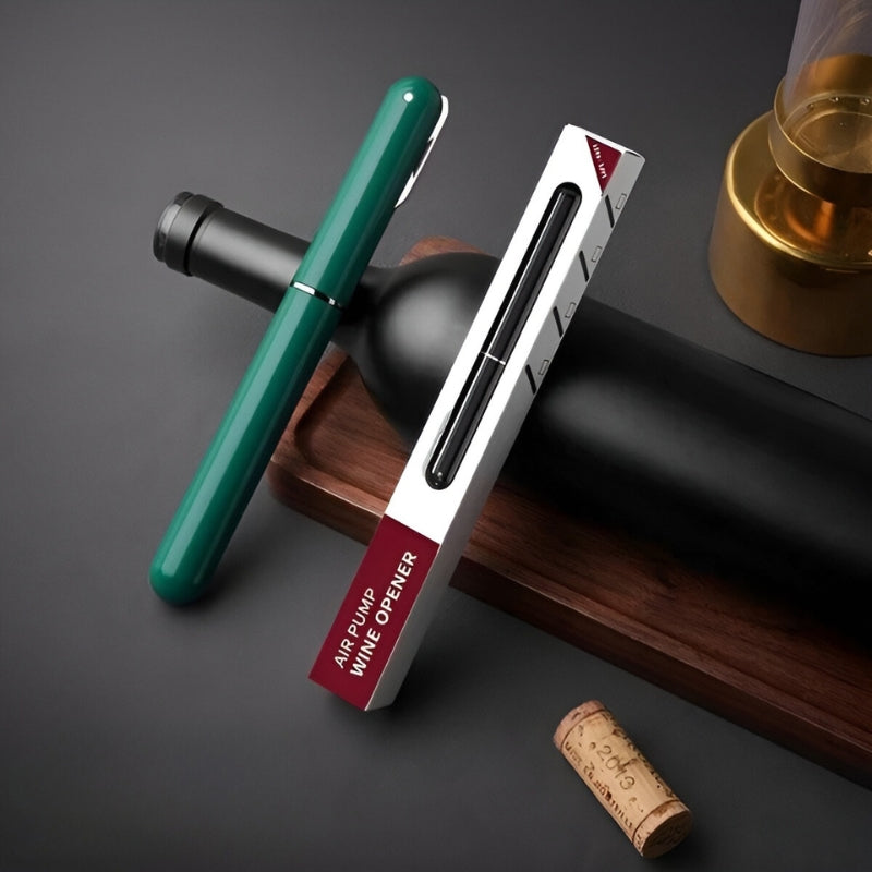 Wine Bottle Opener | Air-Pressure Cork Extractor | Stainless Steel & Acrylic | Gentle on Corks