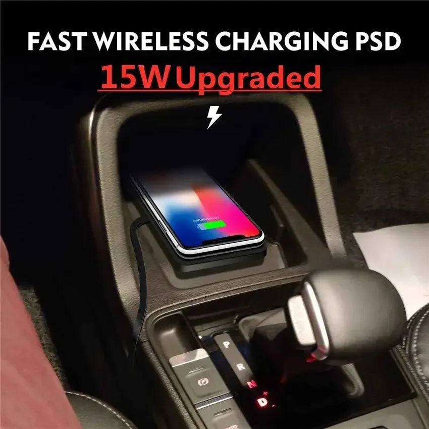 Wireless Charging Pad | 15W Fast Charging | Non-Slip Silicone Base & Ultra-Slim | Car & Home Use