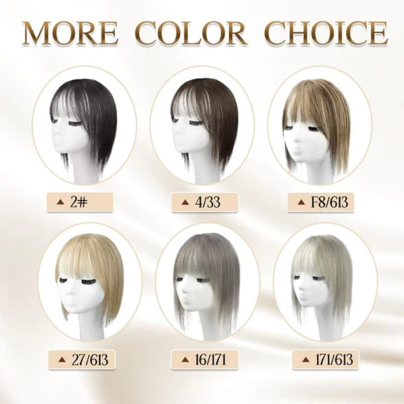 Women's Hairpiece with Bangs | Natural-Looking Seamless Hairline | 30 cm Length | Comfortable Wear