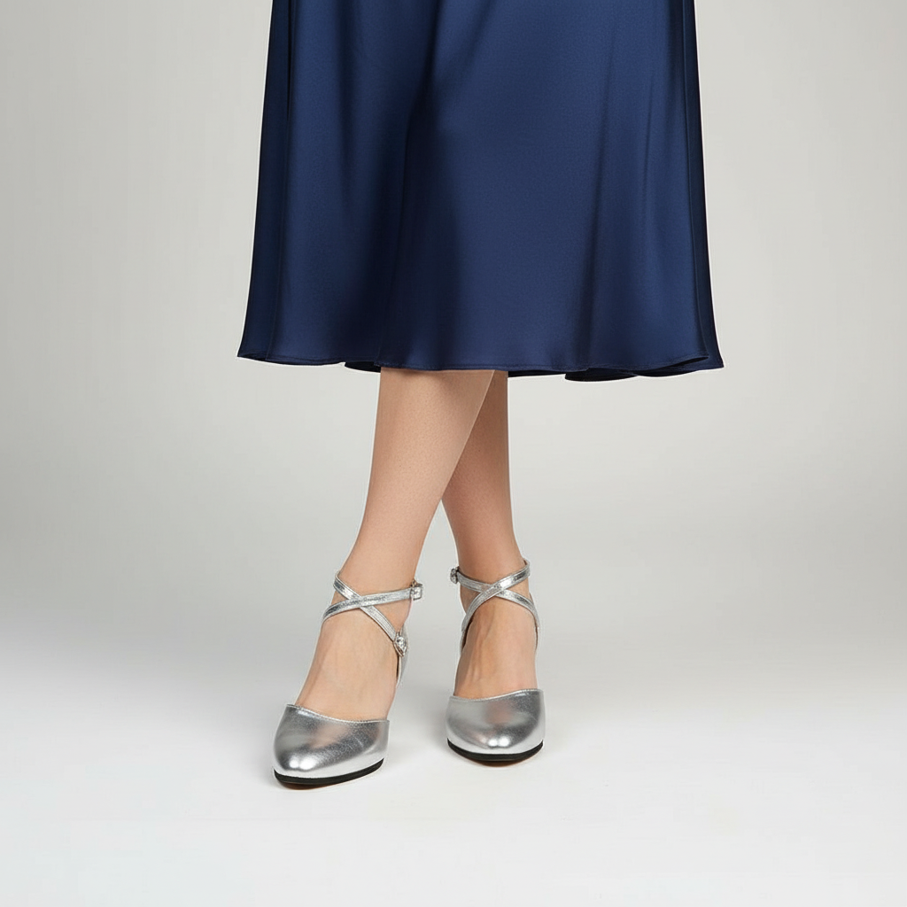 Women's Heeled Sandals | Chunky Block Heel | Durable Rubber Sole | Comfortable Fit