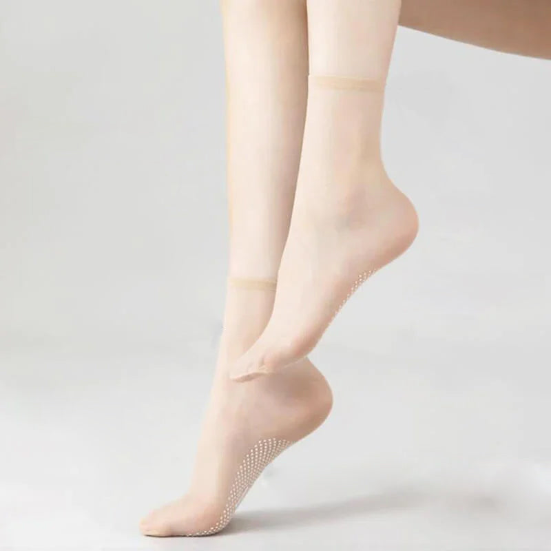 Women's Invisible No-Show Socks | Ultra-Thin Breathable Polyester | Non-Slip Grip