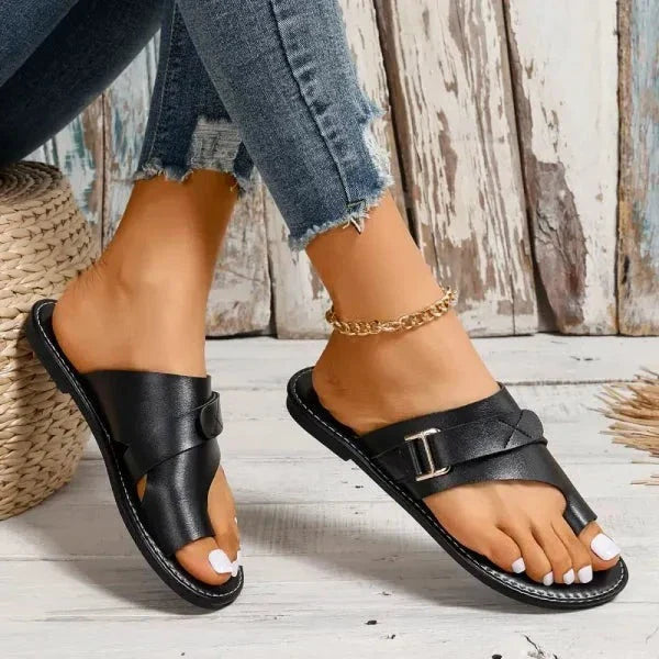 Women's Orthopedic Sandals | Hallux Valgus Support | Full-Grain Leather | Comfortable Fit