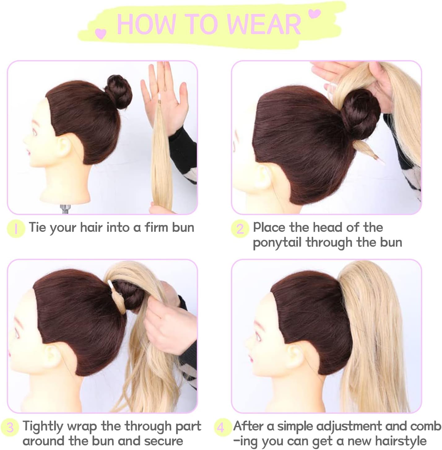 Women's Ponytail Tool | Instant Volume & Lift | Secure Lightweight Grip | All-Day Hold