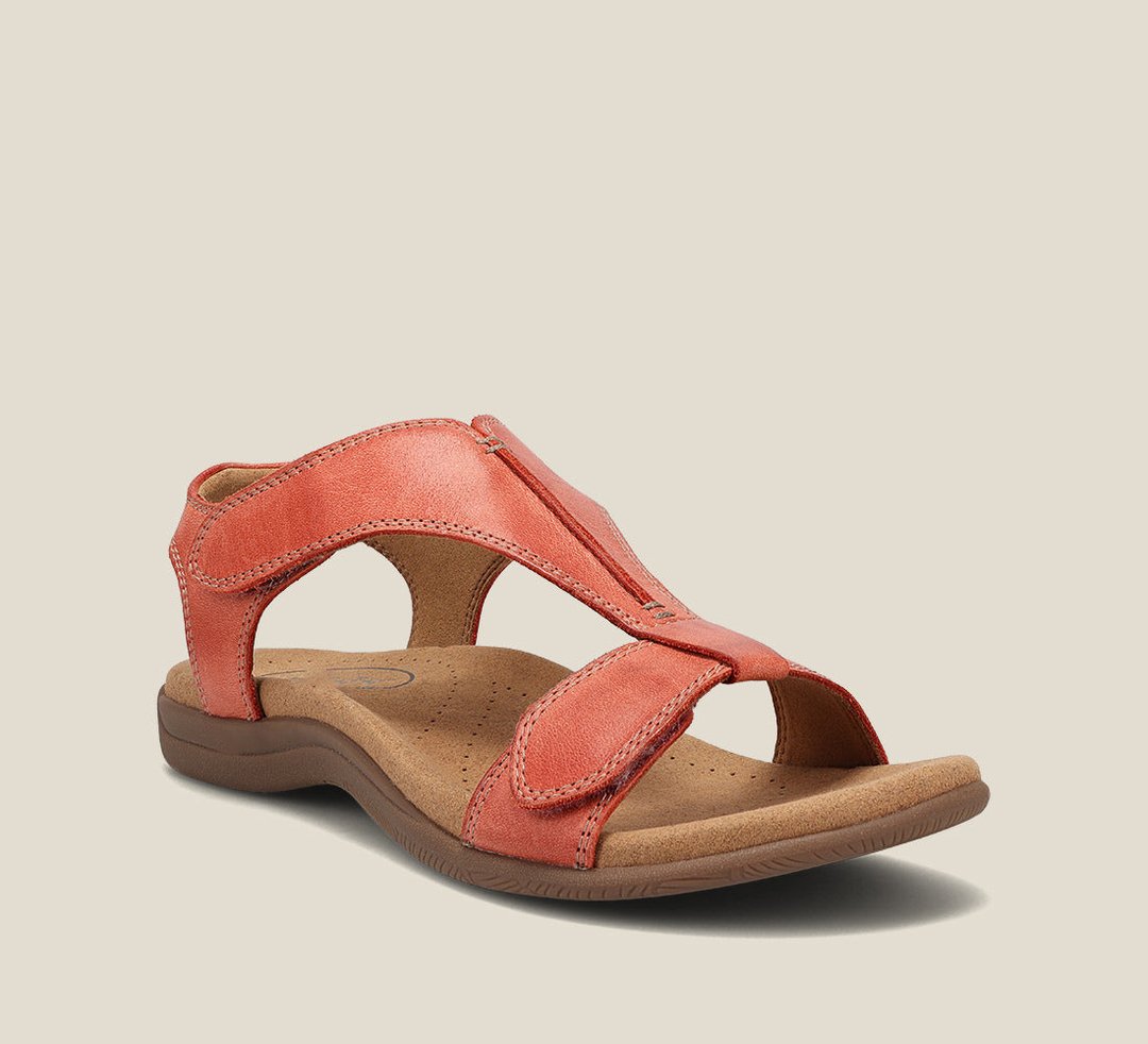 Women's Sandals | T-Strap Design | Adjustable Hook-and-Loop Closure, Memory Foam Insole
