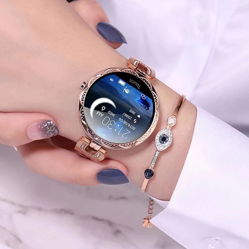 Women's Smartwatch | Waterproof Fitness Tracker | Heart Rate & Blood Pressure Monitor