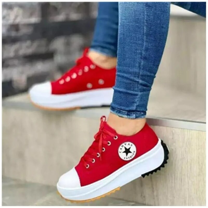 Women's Sneakers | Padded Footbed & Arch Support | Canvas Upper, Platform Sole