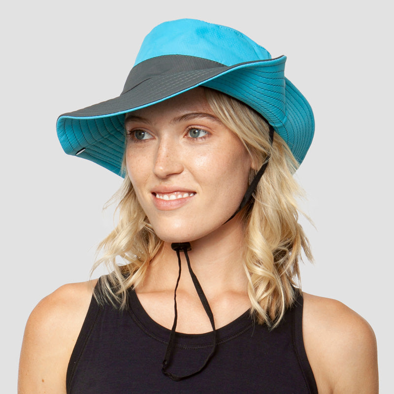Women's Sun Hat | Foldable Packable | Ponytail Slot & Drawstring | UPF50+ Protection