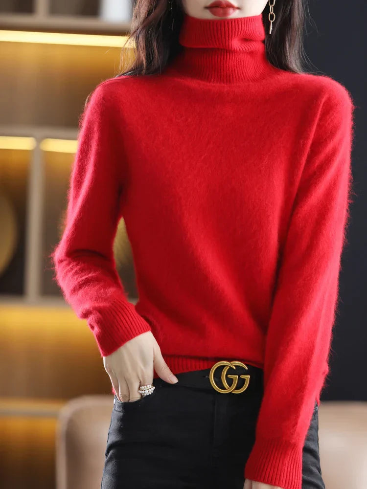 Women's Turtleneck Sweater | Slim Fit Knit | Pure Cashmere