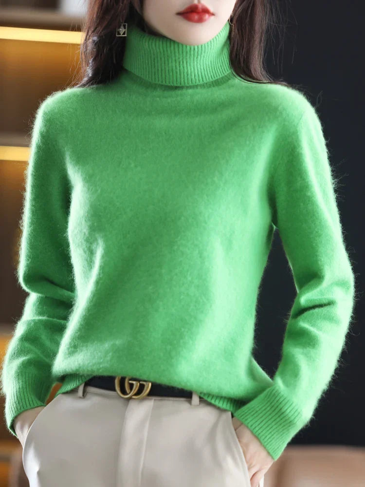 Women's Turtleneck Sweater | Slim Fit Knit | Pure Cashmere
