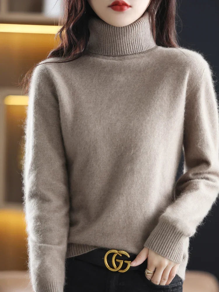 Women's Turtleneck Sweater | Slim Fit Knit | Pure Cashmere