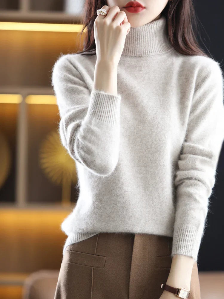Women's Turtleneck Sweater | Slim Fit Knit | Pure Cashmere