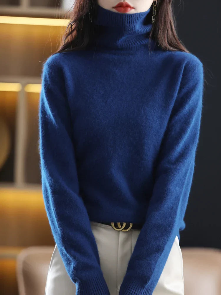 Women's Turtleneck Sweater | Slim Fit Knit | Pure Cashmere