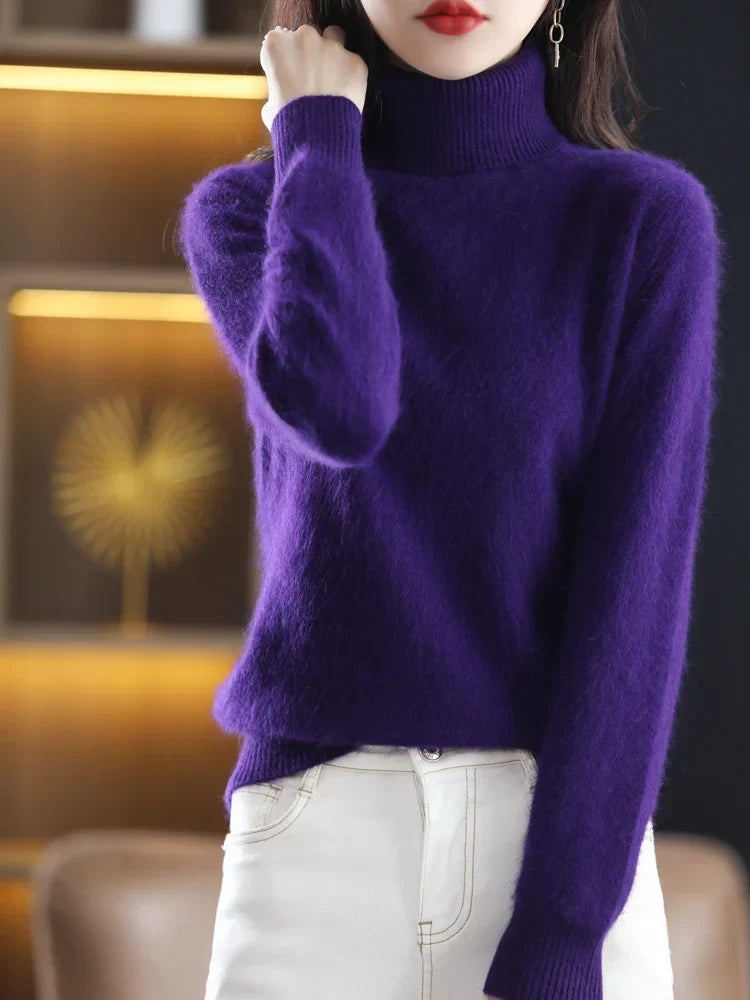 Women's Turtleneck Sweater | Slim Fit Knit | Pure Cashmere