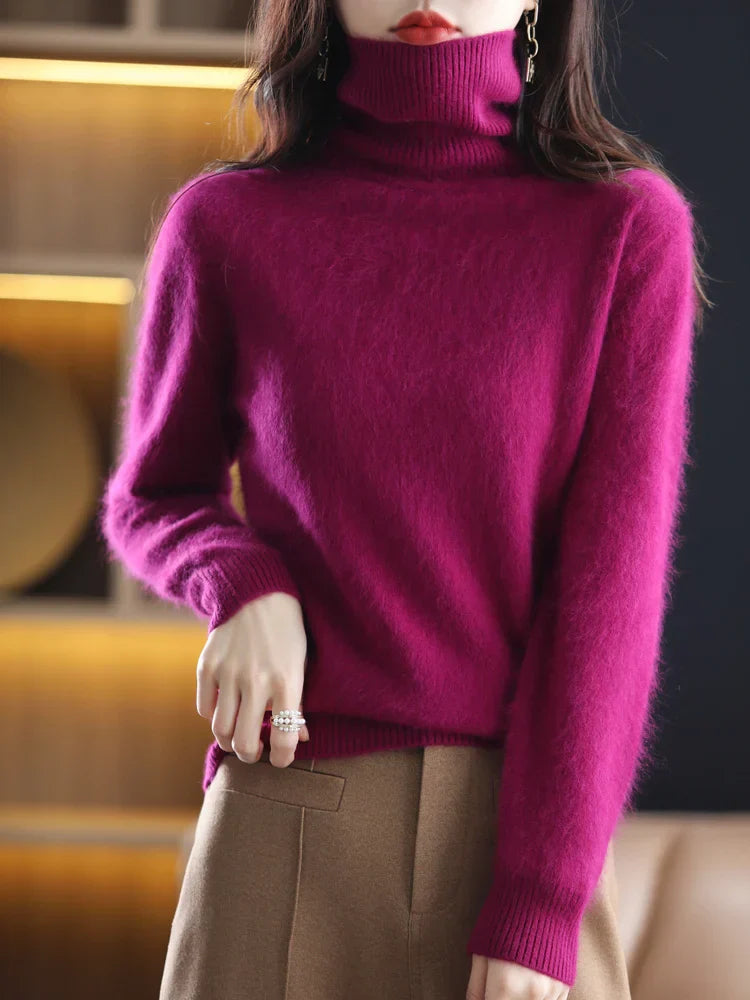 Women's Turtleneck Sweater | Slim Fit Knit | Pure Cashmere