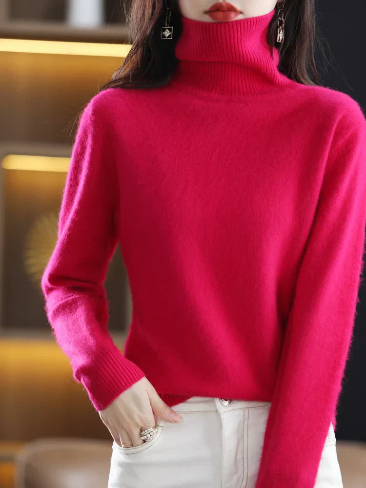 Women's Turtleneck Sweater | Slim Fit Knit | Pure Cashmere