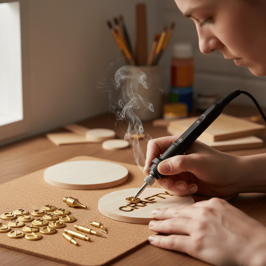 Woodburning & Engraving Tool | Adjustable Temperature Pen | 56-Piece Set for Wood, Leather & Metal