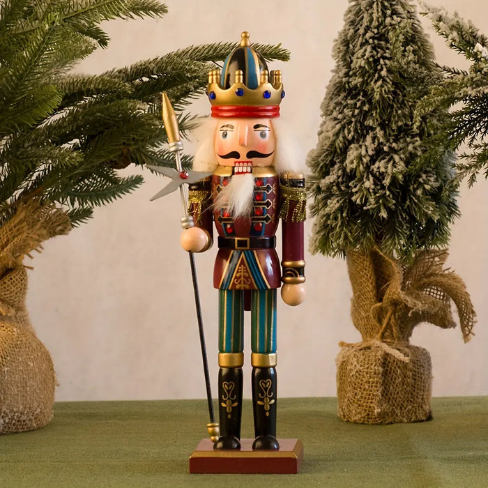 Wooden Nutcracker Soldier Figurine | Classic Holiday Design | Tabletop Christmas Decor