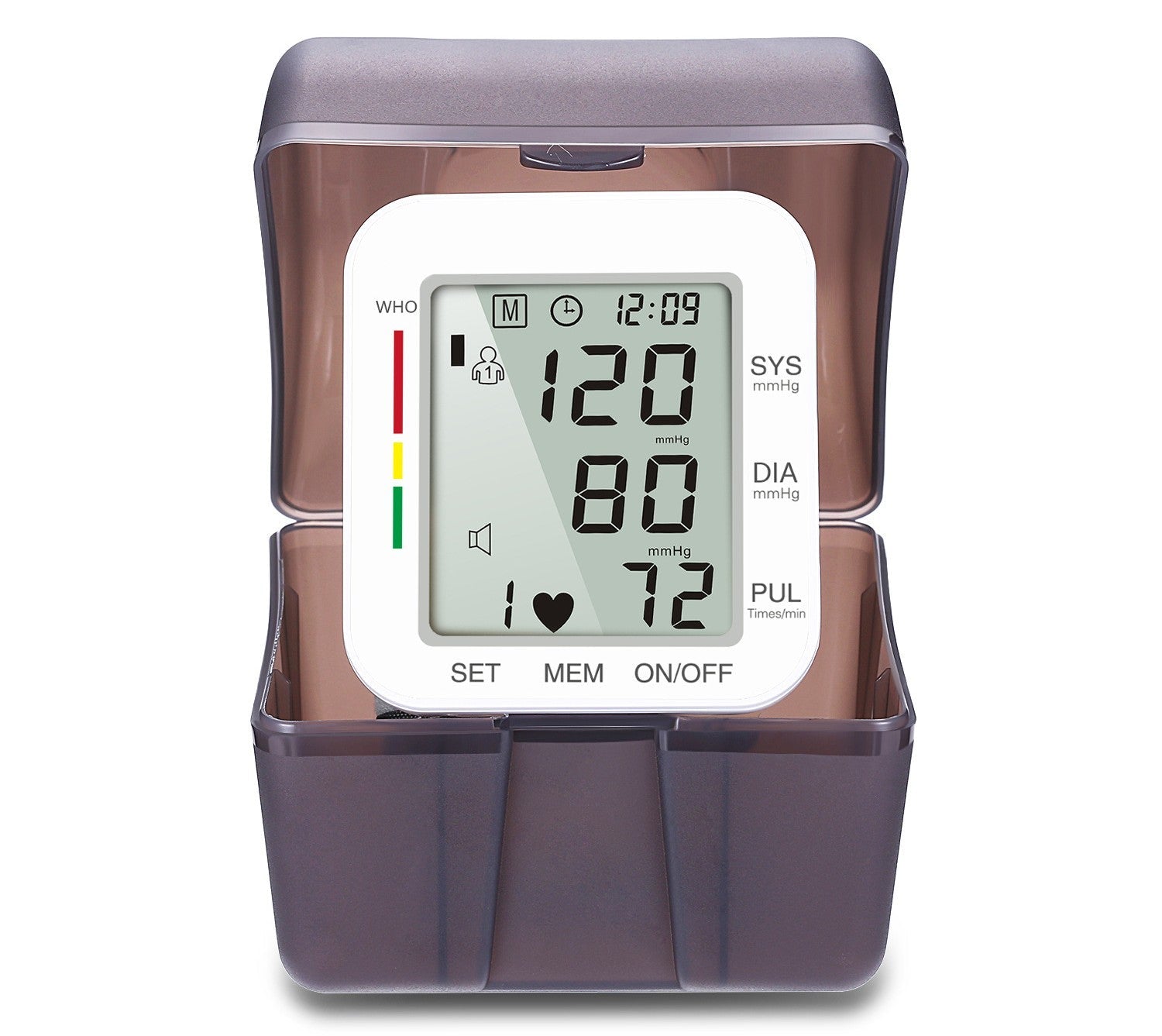 Wrist Blood Pressure Monitor | Backlit LCD & Voice Broadcast | Dual Memory & Travel-Friendly