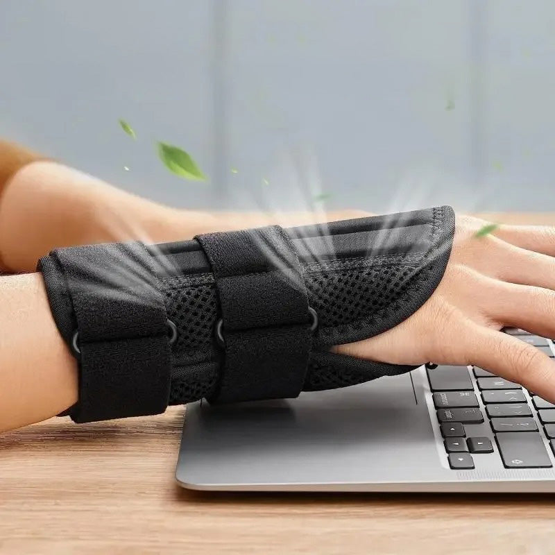 Wrist Support Brace | Integrated Splint Stabilizer & Adjustable Velcro | Breathable Comfortable Fit