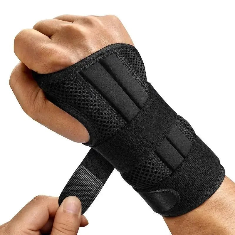 Wrist Support Brace | Integrated Splint Stabilizer & Adjustable Velcro | Breathable Comfortable Fit