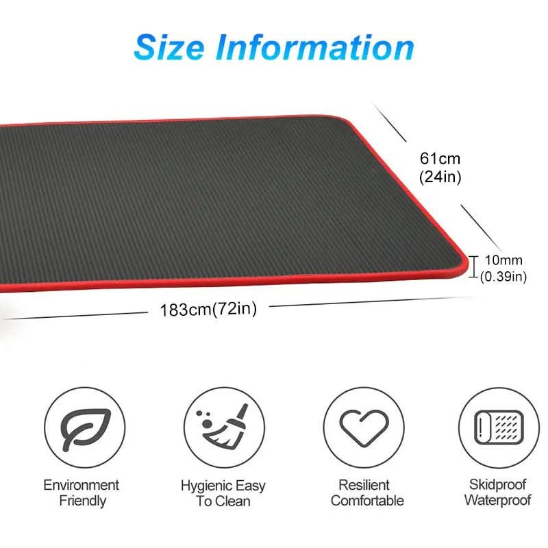 Yoga Mat | Extra-Thick Cushioned & Anti-Slip Surface | Eco-Friendly Non-Toxic Material