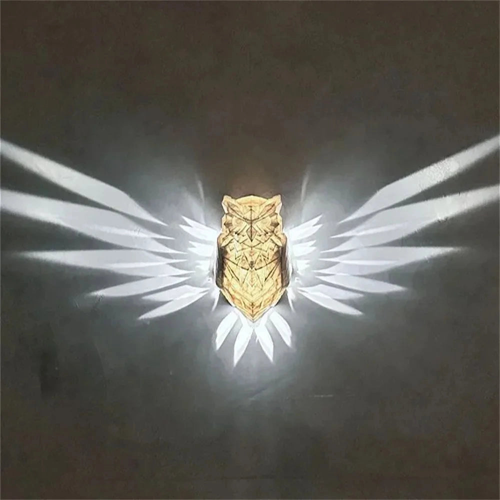 3D LED Owl Light - Unique Illuminated Animal Wall Decor