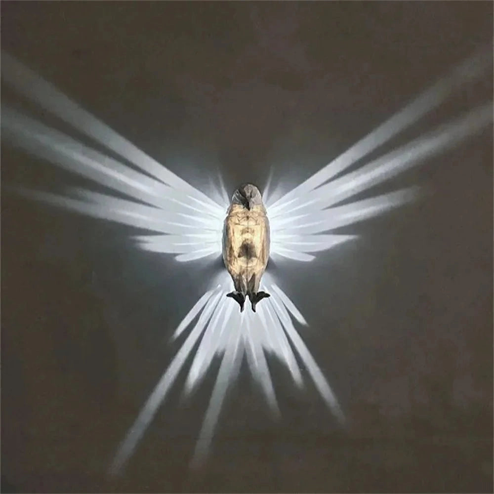 3D LED Owl Light - Unique Illuminated Animal Wall Decor