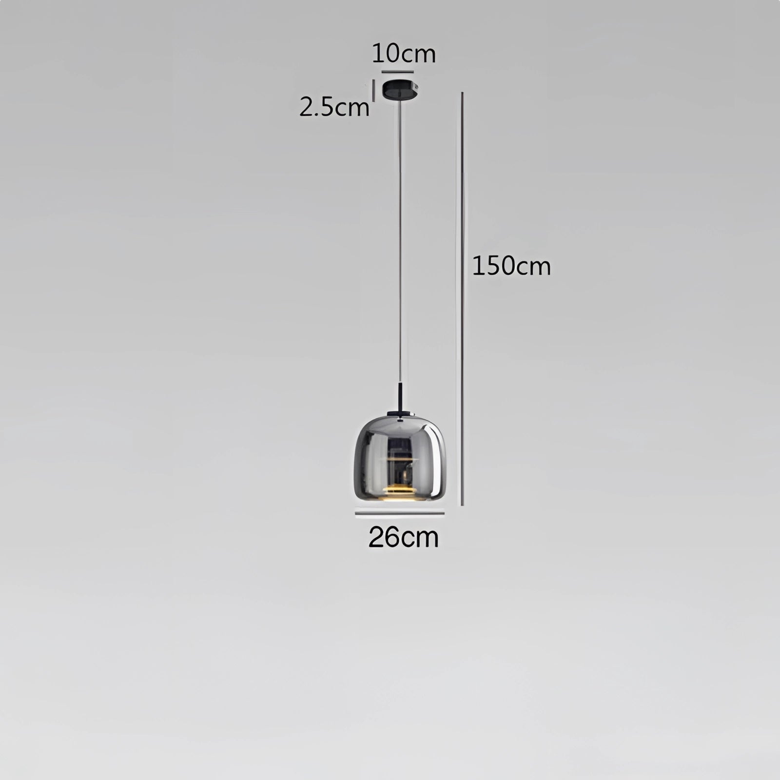 Amber Glass Pendant Light - Modern Kitchen Island Lamp