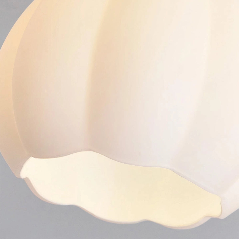 Art Nouveau Vintage Flush Mount Light featuring a tulip-shaped glass shade and decorative brass fixture, mounted on a ceiling.
